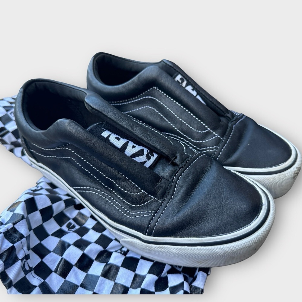 Vans x Karl Lagerfeld‎ Old Skool Laceless Leather Sneakers Womens 7